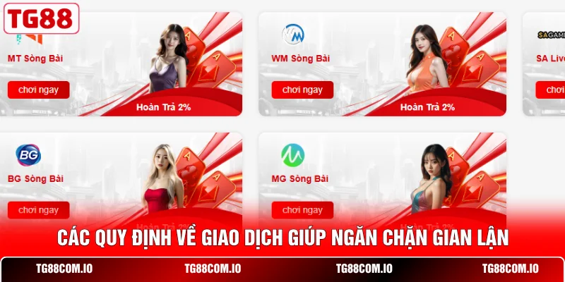 Các quy định về giao dịch giúp ngăn chặn gian lận 