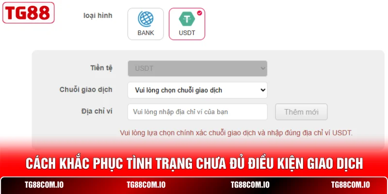 Cách khắc phục tình trạng chưa đủ điều kiện giao dịch 