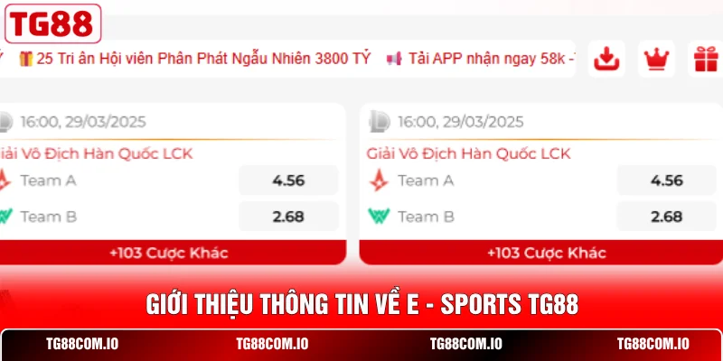 Giới thiệu thông tin về E - Sports TG88
