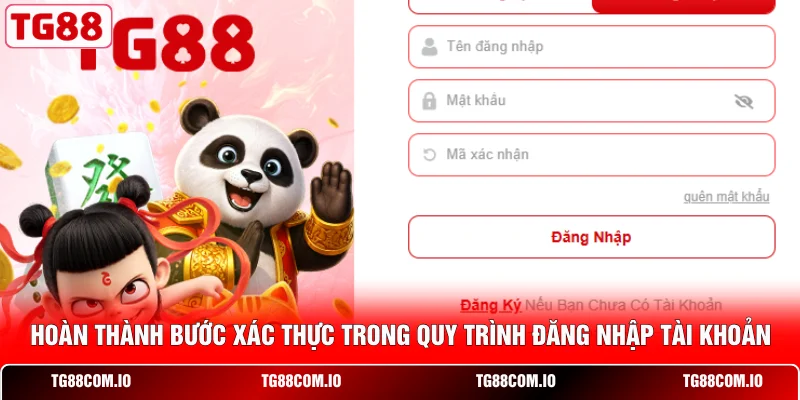 Hoàn thành bước xác thực trong quy trình đăng nhập tài khoản