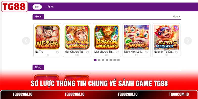 Sơ lược thông tin chung về sảnh game TG88