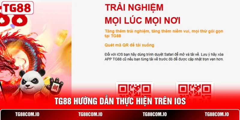 TG88 hướng dẫn thực hiện trên iOS