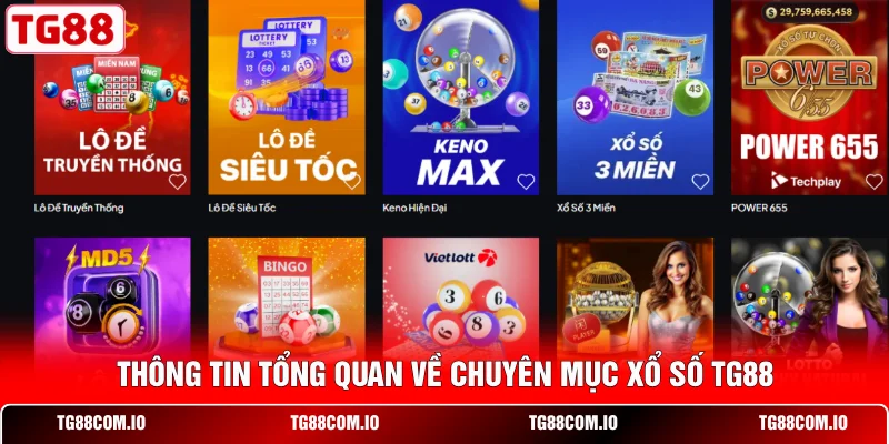 Thông tin tổng quan về chuyên mục xổ số TG88